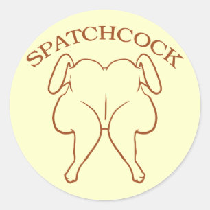 Spatchcock Chicken Classic Round Sticker
