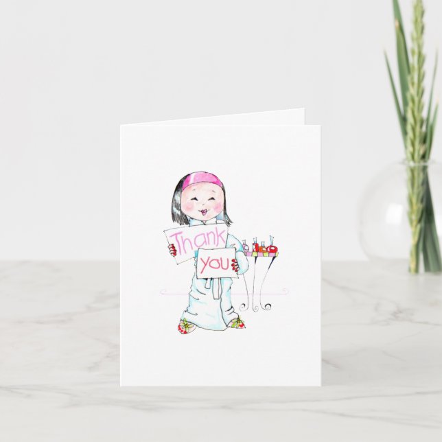 Spa'thday Party Thank You note (no bangs) (Front)