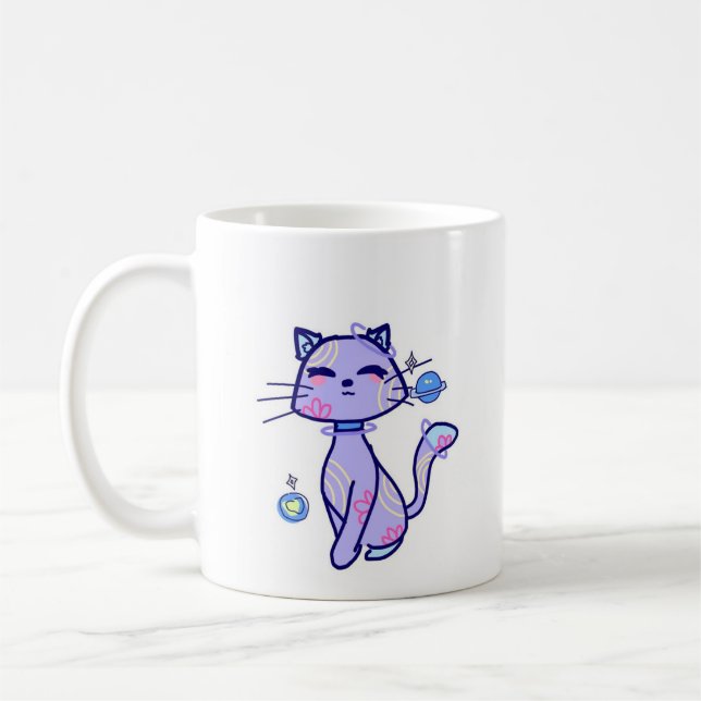 Spatial cat coffee mug (Left)