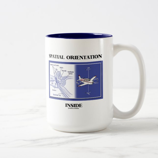 Spatial Orientation Inside (Ear Anatomy Plane) Two-Tone Coffee Mug (Right)