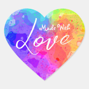 Spattered Heart - "Made With Love" Sticker