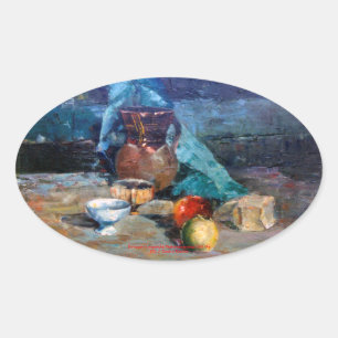 Spatula warder/Natureza morta/Still life Oval Sticker