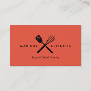 Spatula Whisk Personal Chef Caterer Business Card