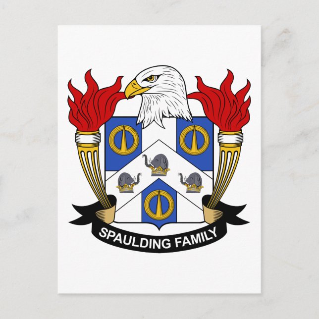 Spaulding Family Crest Postcard (Front)