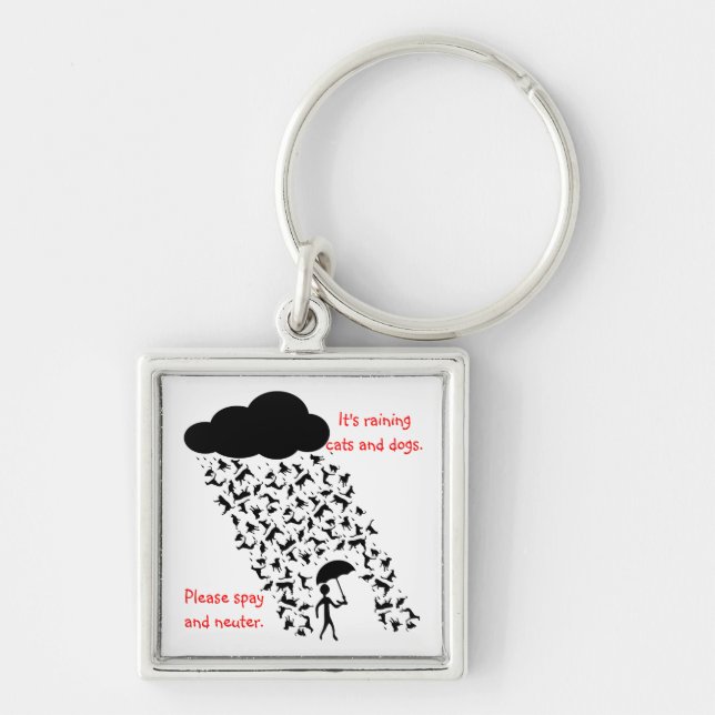 "Spay and Neuter" Premium Keychain (Front)