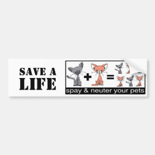 Spay And Neuter Your Pets Bumper Sticker