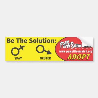 Spay, Neuter, Adopt Bumper Sticker