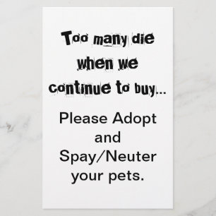 Spay Neuter Adopt Flyer
