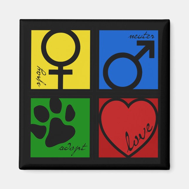 Spay-Neuter-Adopt-Love Magnet (Front)