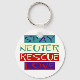 Spay Neuter Rescue Love Key Ring