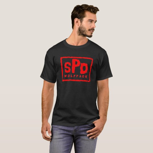 spd black back red wolf box T-Shirt