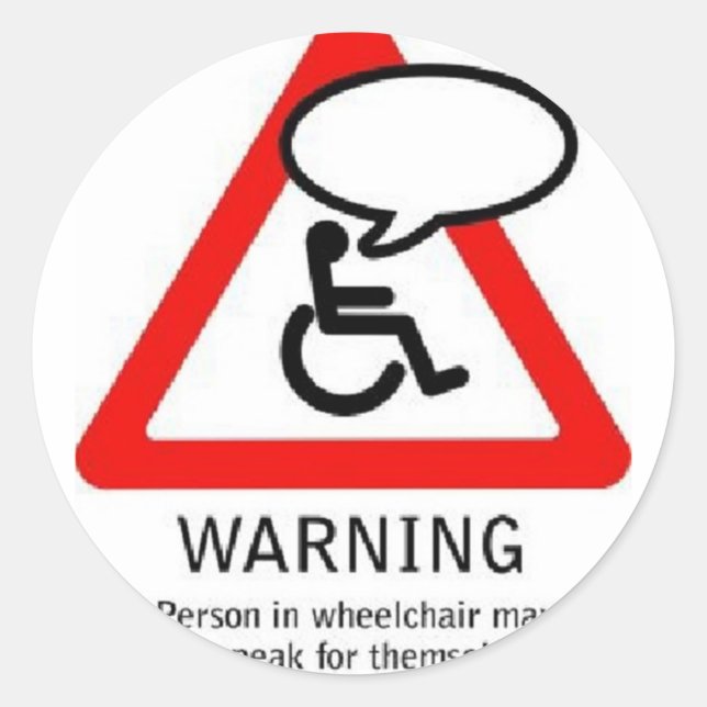 speak1 custom classic round sticker (Front)