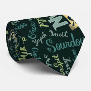 Speak Alaskan! Dark Green Tie