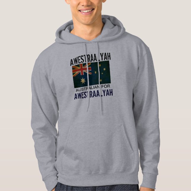 Speak Aussie To Me Australian Flag Hoodie (Front)