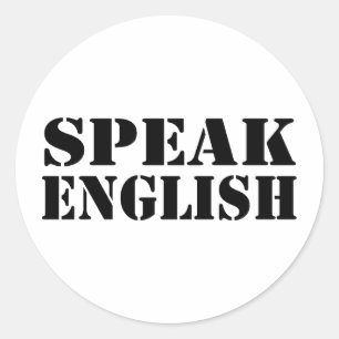 Speak English Classic Round Sticker