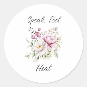 Speak, Feel, Heal Classic Round Stickers