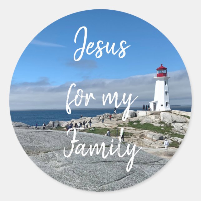 Speak Jesus Over Family Round Sticker (Front)