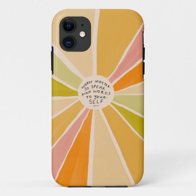 Speak Kind Words - Inspirational Positive Colourfu Case-Mate iPhone Case (Back)
