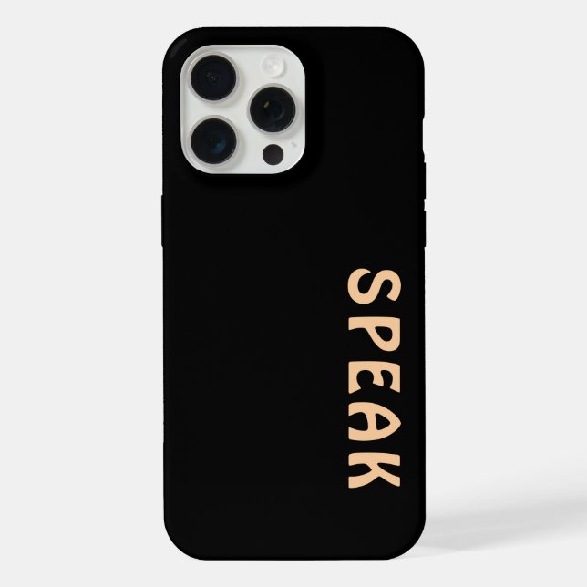 SPEAK  Logo Black  iPhone Case (Back)