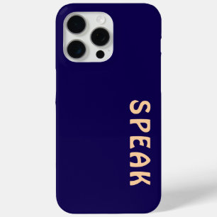 SPEAK  Logo Dk Blue  iPhone 15 Pro Max Case