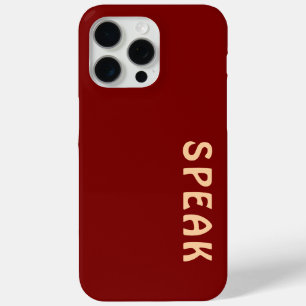 SPEAK Logo Maroon iPhone 15 Pro Max Case