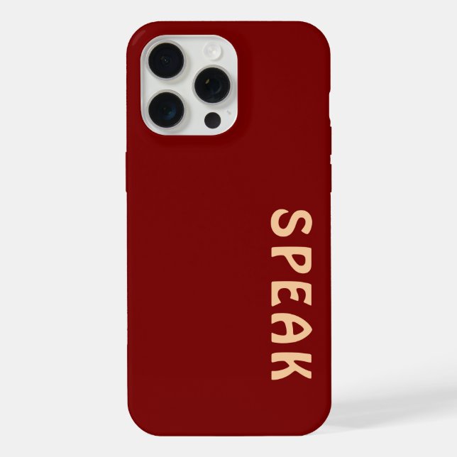 SPEAK  Logo Maroon  iPhone Case (Back)