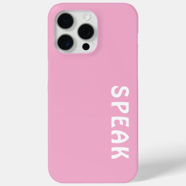 SPEAK  Logo Soft Pink  Case-Mate iPhone Case (Back)