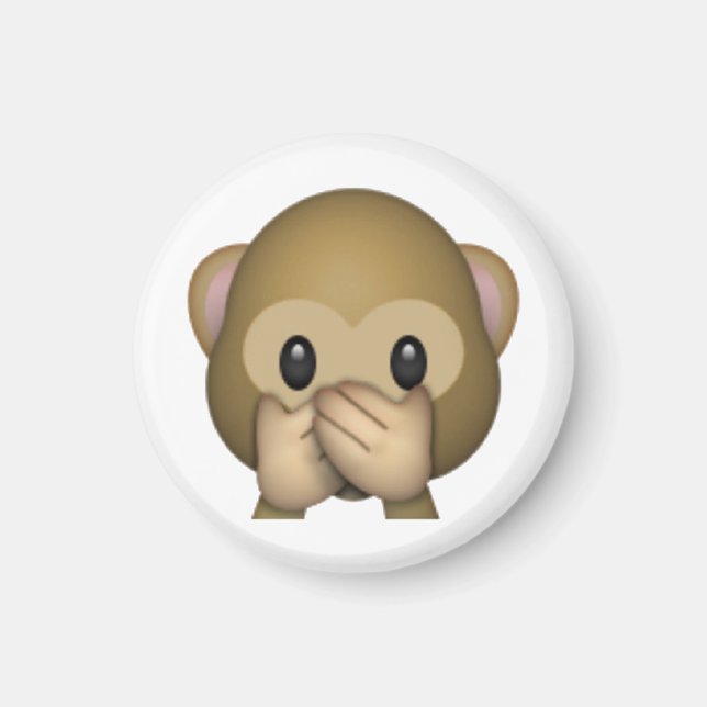 Speak No Evil Monkey - Emoji Magnet (Front)