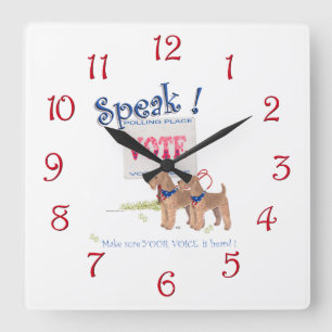 Speak ! square wall clock