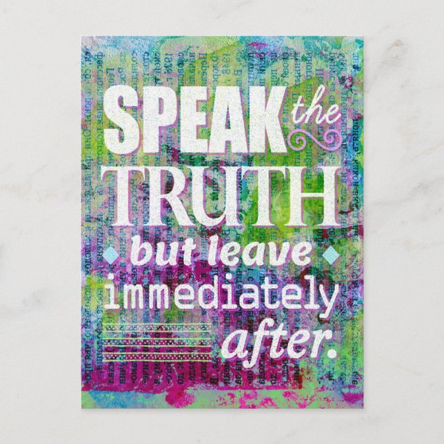 Speak the Truth Postcard (Front)