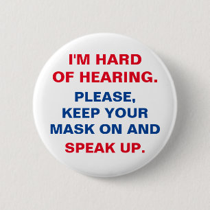 Speak up 6 cm round badge