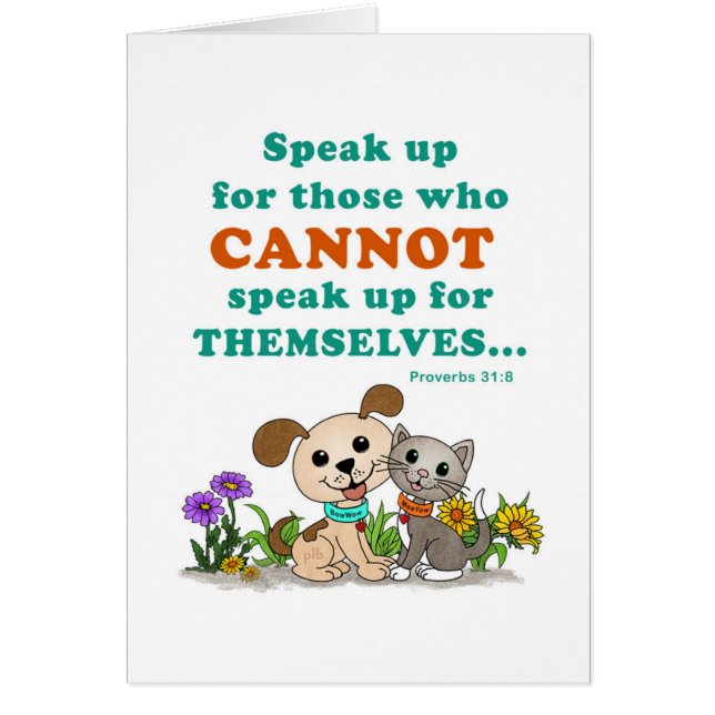 Speak up for those ... (BowWow & MeeYow) (Front)