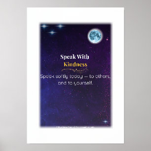 Speak with Kindness – Gold Foil Wall Print