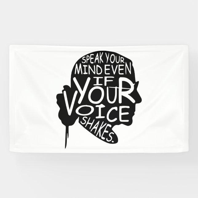 Speak Your Mind Even If Your Voice Shakes Banner (Horizontal)