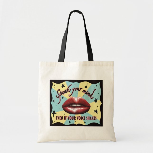 Speak Your Mind, Voting, Activist Tote Bag (Front)
