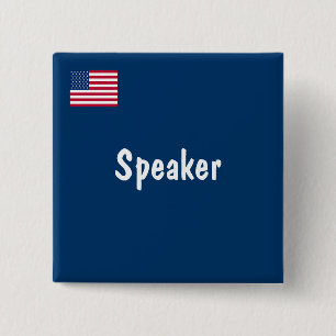 Speaker 15 Cm Square Badge