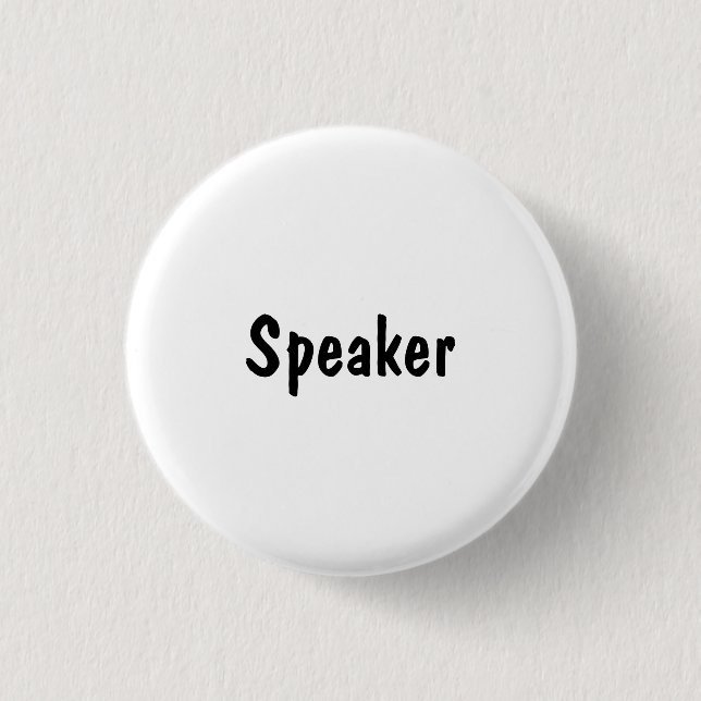 Speaker 3 Cm Round Badge (Front)