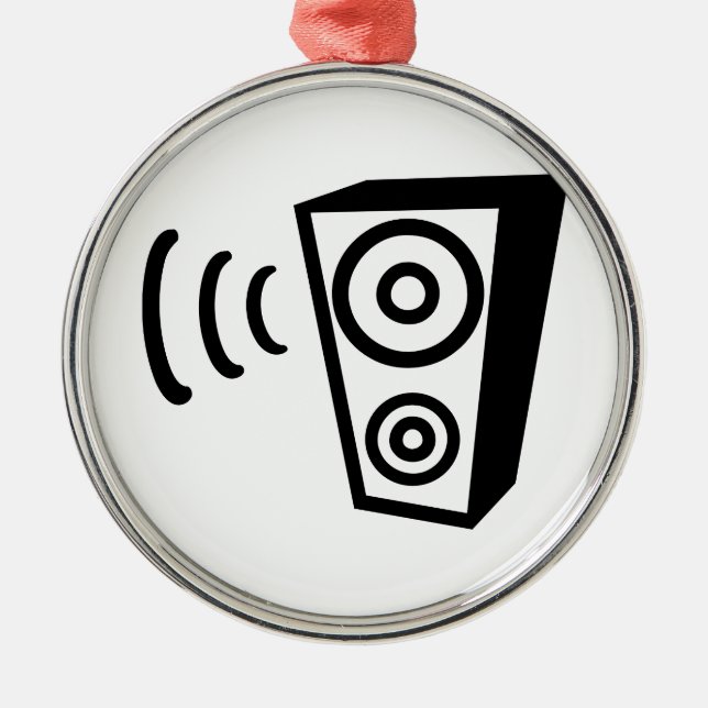 Speaker beat music metal tree decoration (Front)