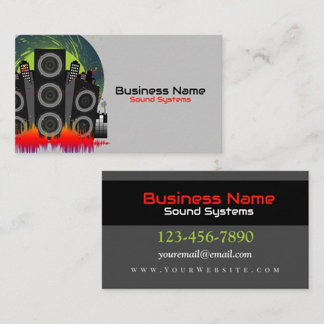 Speaker Blast Business Card (Front/Back)