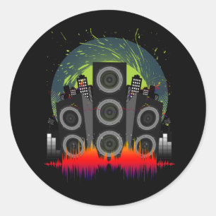 Speaker Blast Classic Round Sticker