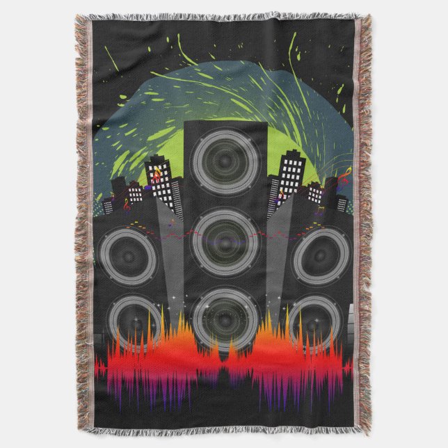 Speaker Blast Throw Blanket (Front Vertical)