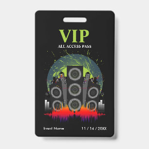 Speaker Blast VIP All Access Pass ID Badge