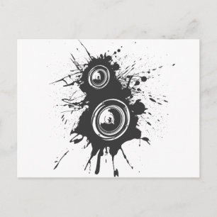 Speaker Graffiti - DJ Music Disc Jockey Audio Postcard