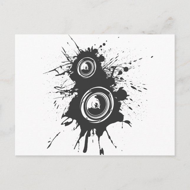 Speaker Graffiti - DJ Music Disc Jockey Audio Postcard (Front)