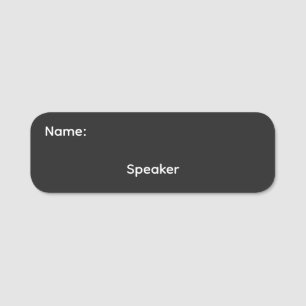 Speaker Name Magnetic Tag