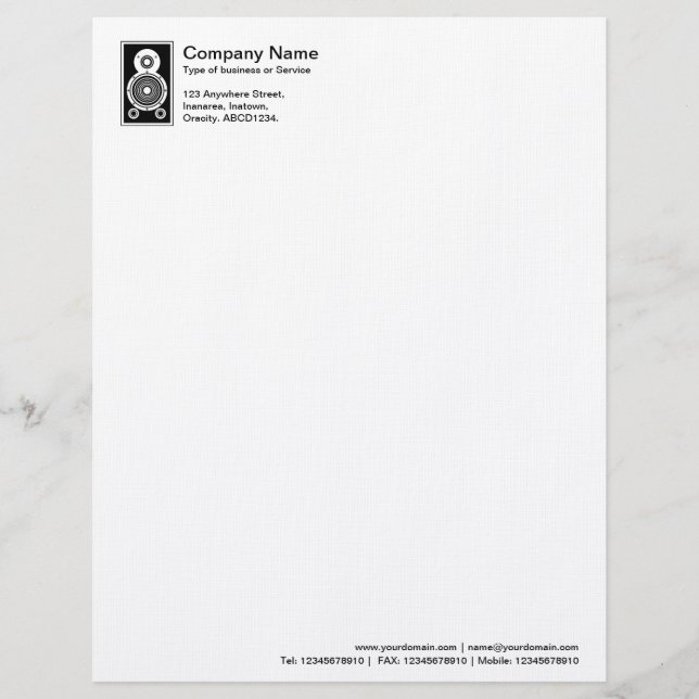 Speaker Personalized Letterhead (Front)