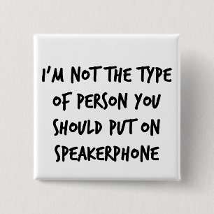 Speakerphone 15 Cm Square Badge