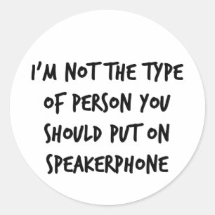 Speakerphone Classic Round Sticker