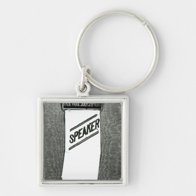 Speaker's badge for the Suffragette meeting Key Ring (Front)