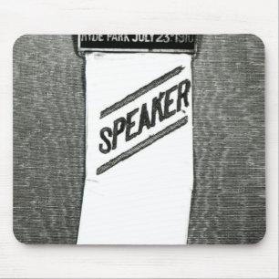 Speaker's badge for the Suffragette meeting Mouse Mat